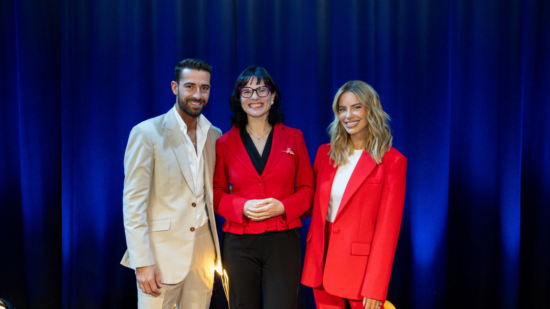 Janine Jakob with Caroline Stanbury and Sergio Carrallo