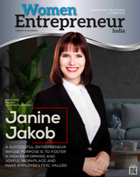 Janine Jakob featured on the cover of Women Entrepreneur magazine