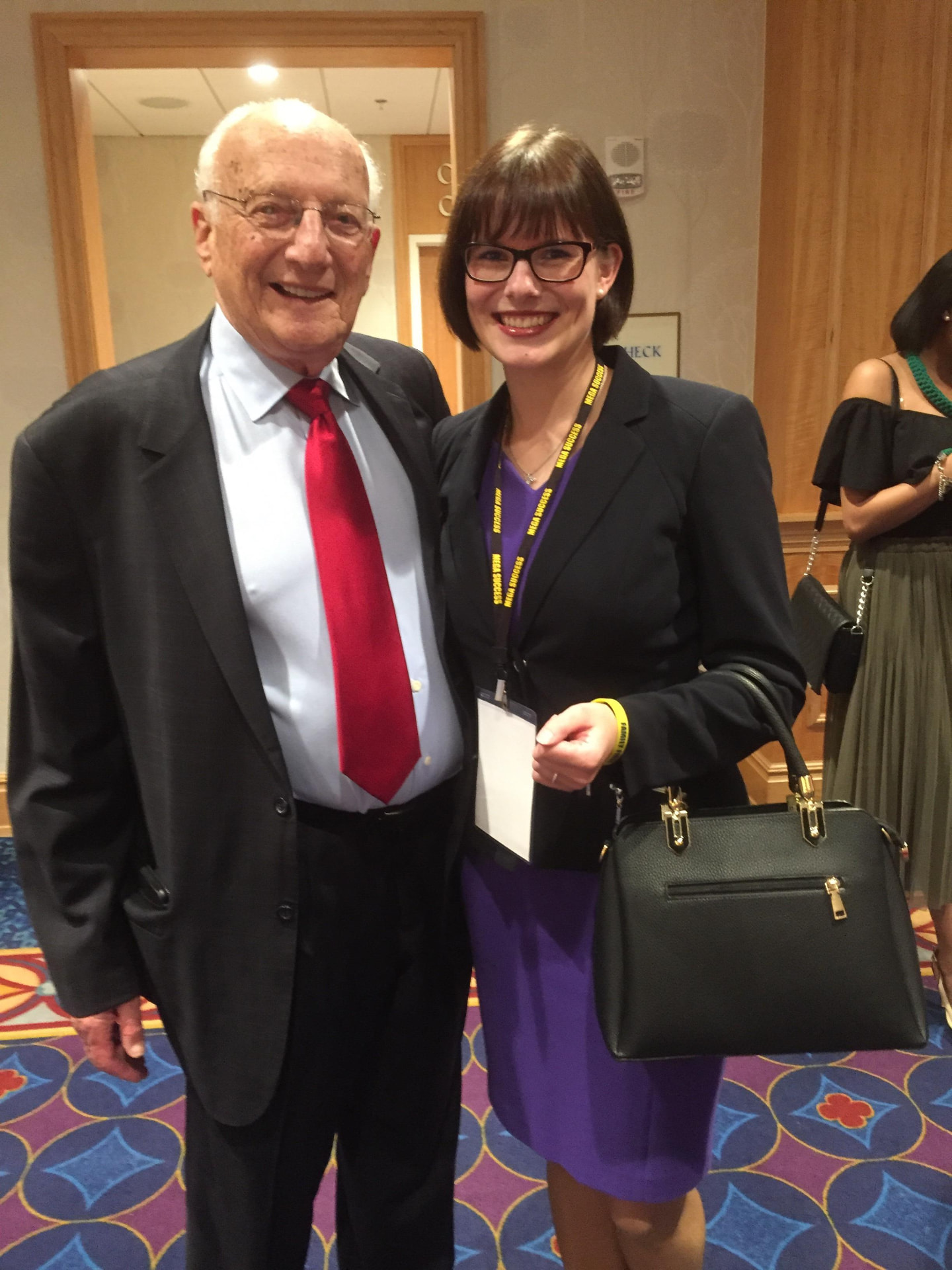 Janine Jakob with George Ross, advisor to Donald Trump for over 25 years