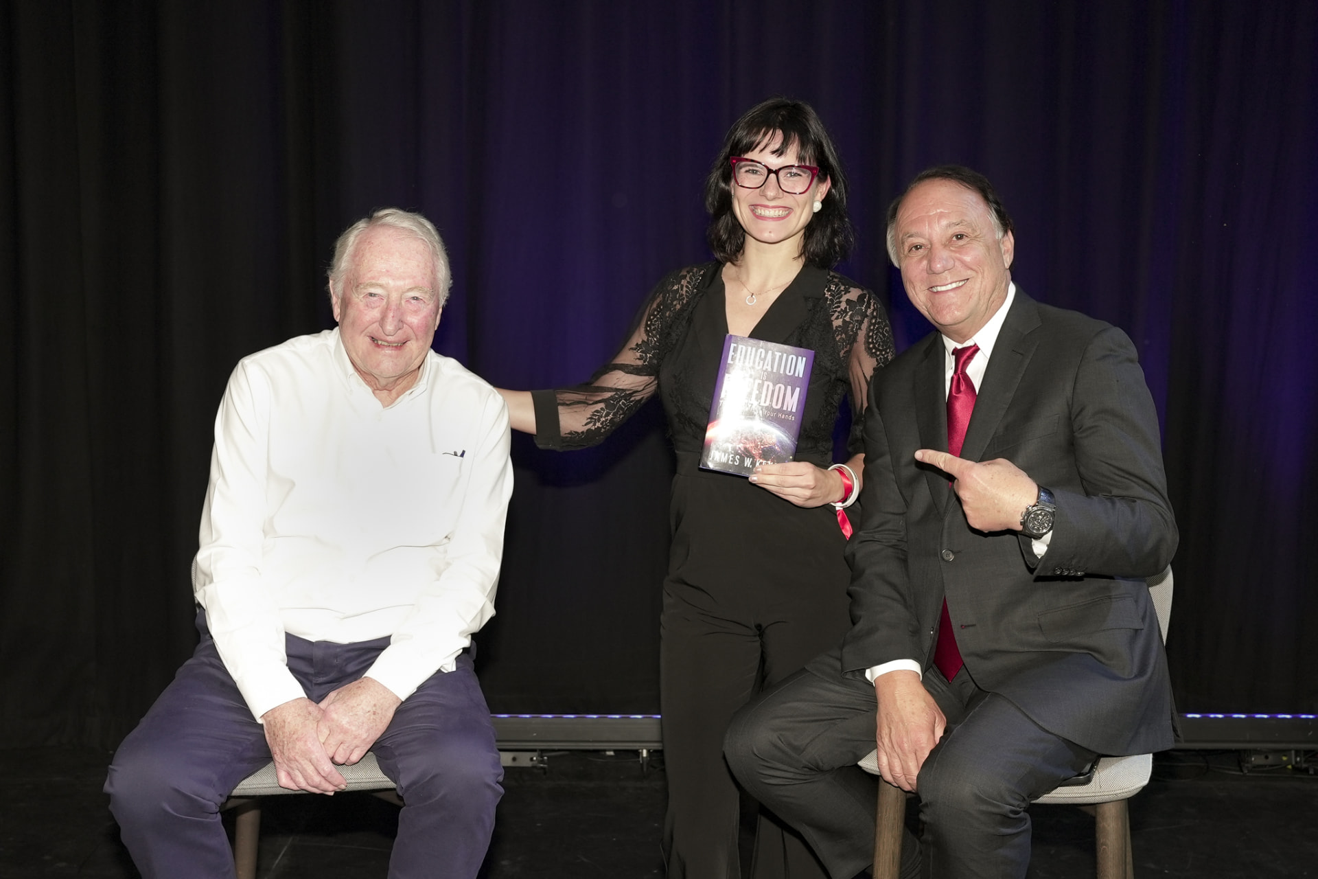 Janine Jakob with Joe Foster and James Keyes